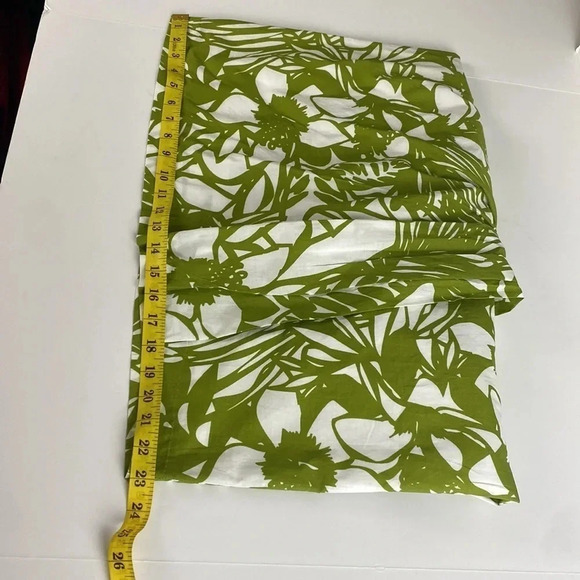 Leaf print maximalist  green white Lane Bryant pencil 100% cotton skirt 1X - Picture 11 of 11